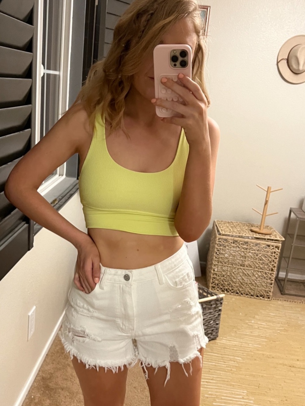 Beach Riot Lemon Yellow Sports Bra Medium
